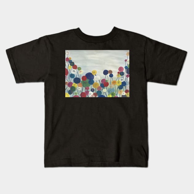 Bloom pops Kids T-Shirt by Artladyjen